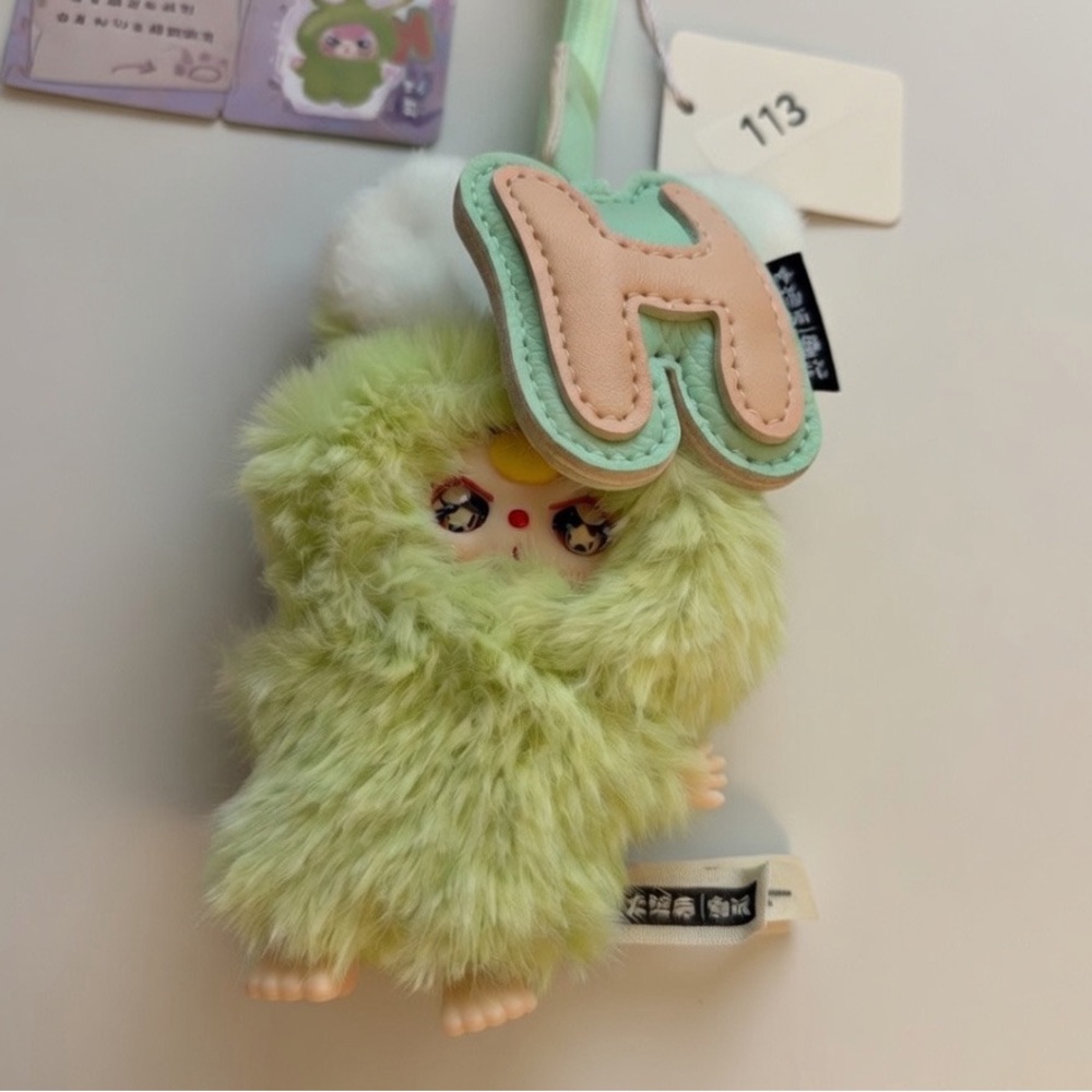 113, Baby Three Super Mini bunny Letter H Special 
Star ⭐️ Eyes Green